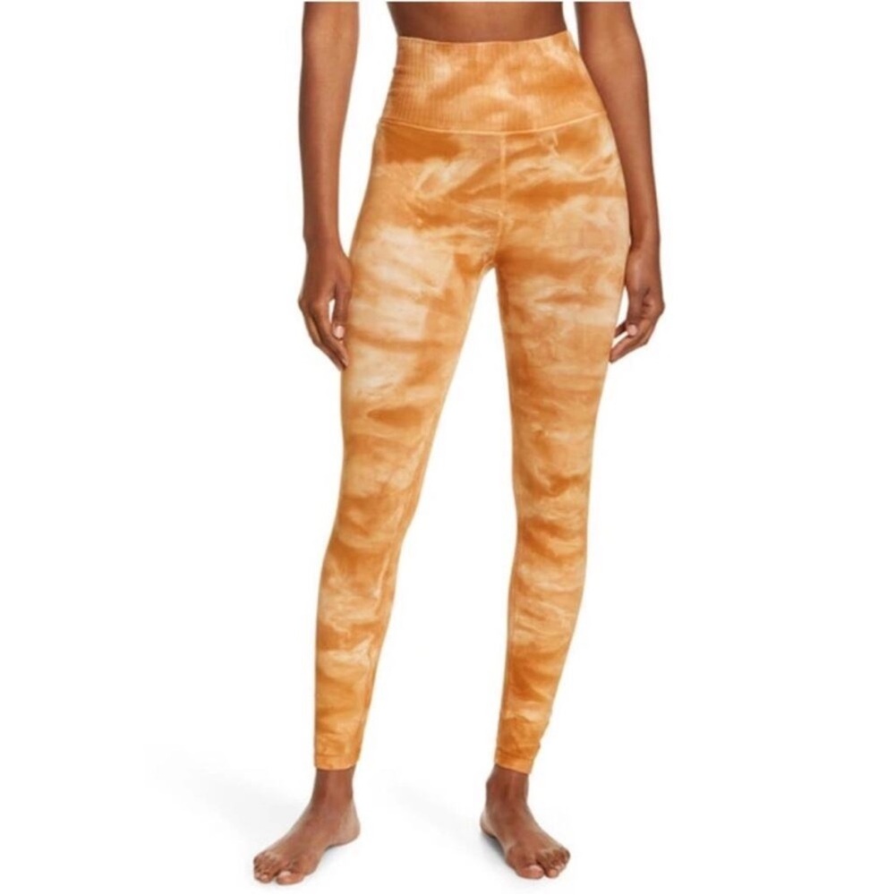 Free People Karma Tie-Dye Orange Leggings